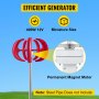 400w 12v Lanterns Street Lamp Wind Turbine Generator 5 Blades W/ Controller