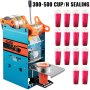 VEVOR Manuaalinen Tea Cup Sealer Machine, 300-500 Cup / h Manuaalinen Boba Tea Sealer Machine, Blue Boba -Teen sulkemiskone, Kupin halkaisija 90/95 mm Kupin tiivistyskone lämmitystekniikalla Bubble Milk Tealle