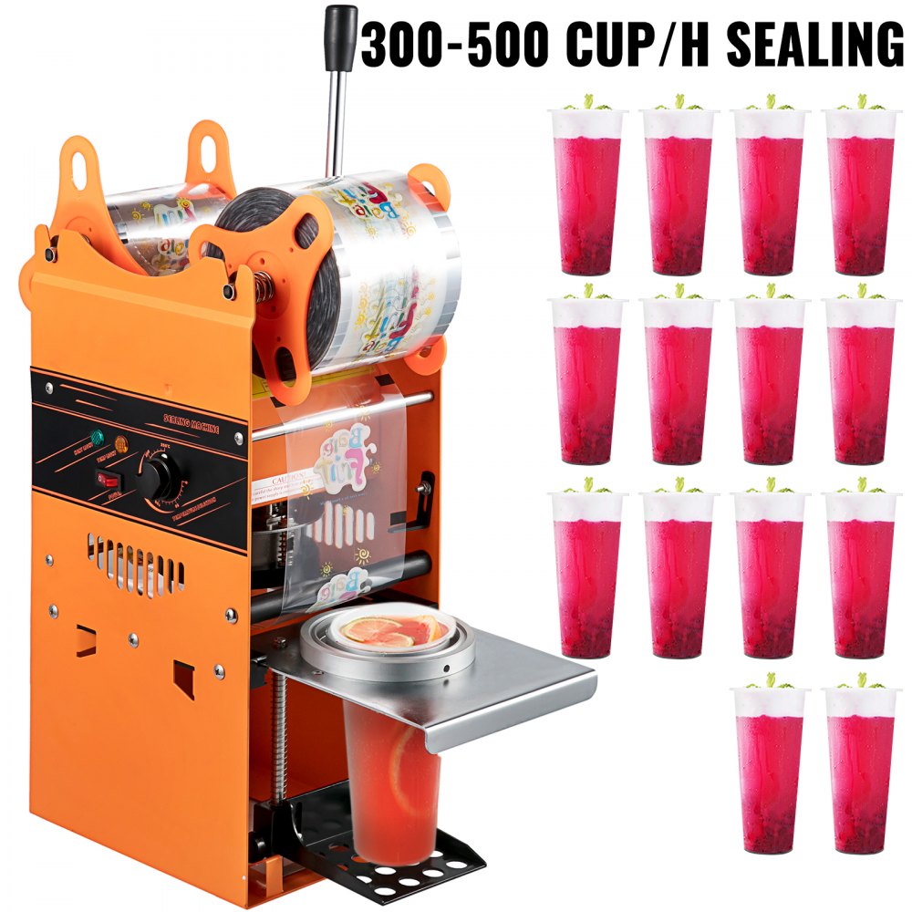 VEVOR Manual Cup Sealer Sealing Machine Coffee Boba Bubble Tea 300 500 Cups/hr
