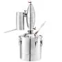 VEVOR 70L 18.5Gal Water Alcohol Distiller 304 Stainless Steel Alcohol Still Wine Making Boiler Home Kit with Thermometer for Whiskey Brandy Essential, Sliver