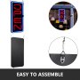 30W Vertical 60X30cm Neon OPEN Sign LED Bright Light Red And Blue Power Adapter