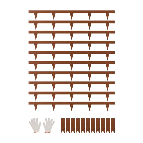 VEVOR Steel Landscape Edging 10 Packs 40 x 4.5in Weather-Resistant for Yard Lawn