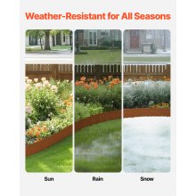 Steel Landscape Edging 10 Packs 40x4.5in Weather-Resistant Garden Edging Border