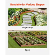 Steel Landscape Edging 10 Packs 40x4.5in Weather-Resistant Garden Edging Border