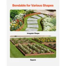Steel Landscape Edging 10 Packs 40x4.5in Weather-Resistant Garden Edging Border