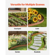 Steel Landscape Edging 10 Packs 40x4.5in Weather-Resistant Garden Edging Border