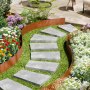 VEVOR Steel Landscape Edging, 6 Packs 40 x 8 in Weather-Resistant & Pre-Rust Metal Landscape Edging, Bendable Garden Edging Border, Lawn Edging for Flower Bed Yard Pathway Divider