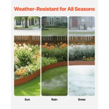 Steel Landscape Edging 6 Packs 40x8 in Weather-Resistant Garden Edging Border