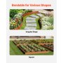 Steel Landscape Edging 6 Packs 40x6in Weather-Resistant Garden Edging Border