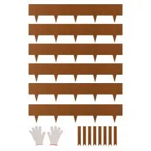 Weather-Resistant Steel Landscape Edging 6 Packs 40x8 in Yard Edging Border