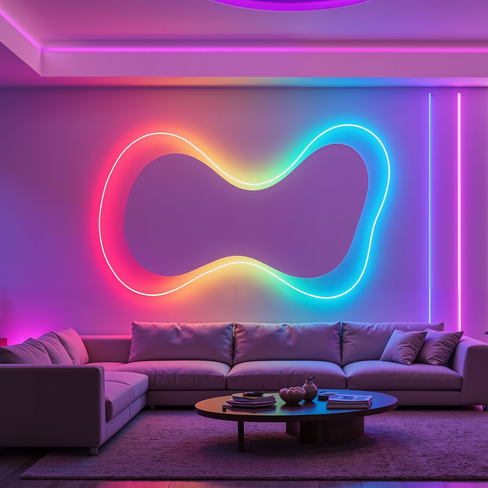 VEVOR LED Neon Rope Light, 16.4 ft, Flexible RGB-IC LED Strip Light, Control with App/Remote, Works with Alexa & Google Assistant, Music Syncing, Custom DIY Neon Flex Lights, for Bedroom Gaming Indoor