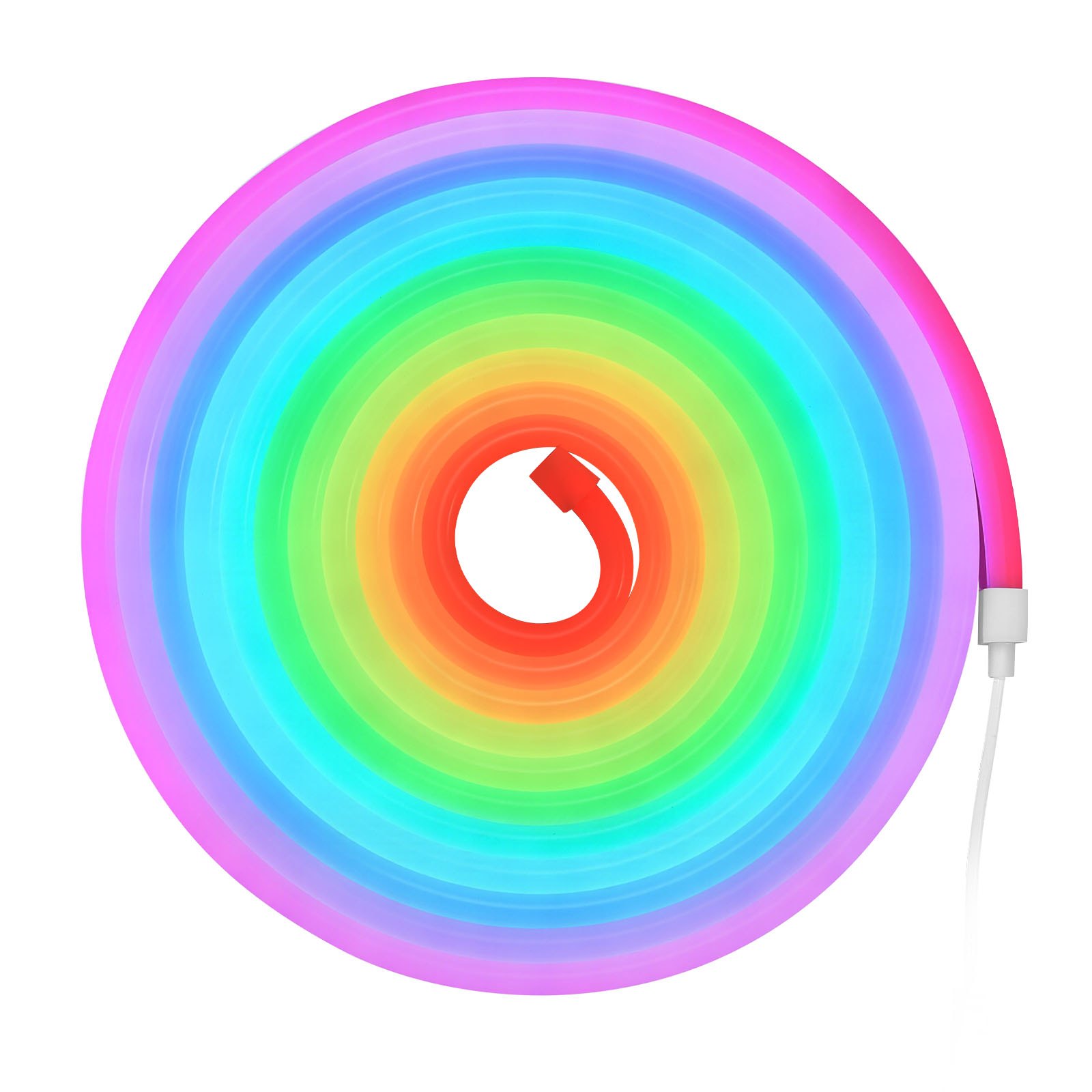 VEVOR LED Neon Rope Light, 16.4 ft, Flexible RGB-IC LED Strip Light, Control with App/Remote, Works with Alexa & Google Assistant, Music Syncing, Custom DIY Neon Flex Lights, for Bedroom Gaming Indoor