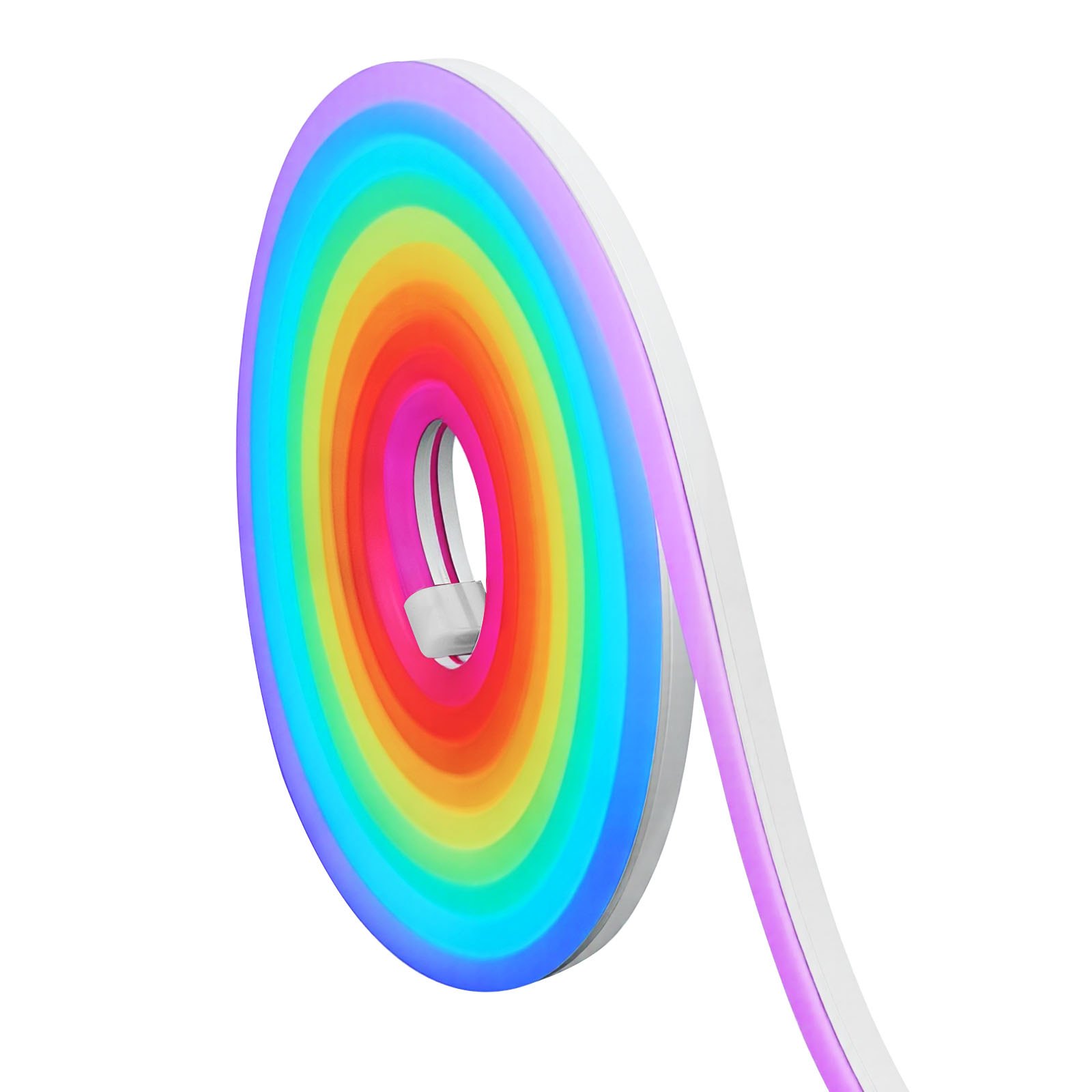 VEVOR LED Neon Rope Light, 16.4 ft, Flexible RGB-IC LED Strip Light, Control with App/Remote, Works with Alexa & Google Assistant, Music Syncing, Custom DIY Neon Flex Lights, for Bedroom Gaming Indoor