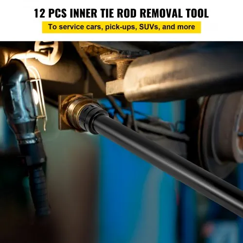 VEVOR Inner Tie Rod Installation Kit, Includes 13 Crowfoot Adapters, Durable 1/2 Inch Drive Tube for Efficient Removal, Crafted from Robust Steel, Ideal for Automotive Maintenance