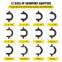 VEVOR Inner Tie Rod Tool Kit, 12 Pcs Tie Rod Removal Tool, 12 Pcs Crowfoot Adapters Master Inner Tie Rod Tool Set, 1/2 Inch Drive Tube Tie Rods Tool, Heavy-Duty Steel Inner Tie Rod Removal Tool For Ve