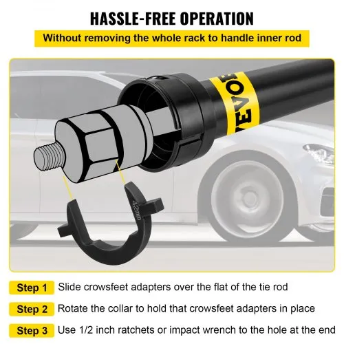 VEVOR Inner Tie Rod Tool Kit, Pcs Tie Rod Removal Tool, Pcs
