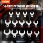 VEVOR Crowfoot Wrench Set, 1/2" Drive 14-Piece Crows Foot Wrench Set with PP Tool Organizer, SAE 1-1/16" - 2", 40CR Material and Mirror Chrome Finish, for Mechanical Maintenance and Repairs