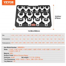 VEVOR Crowfoot Wrench Set, 1/2" Drive 14-Piece SAE (1-1/16" - 2") Crows Foot Wrench Set with Storage Tray, 40CR Material with Laser Etched Sing, για μηχανική συντήρηση ή επισκευή