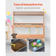 VEVOR Wooden Mud Kitchen Outdoor Toy Play Kitchen Set for Kids Pretend Playset