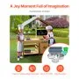 VEVOR Mud Kitchen for Kids, Wooden Toy Play Kitchen Set with Accessories, Outdoor Toddler Grocery Store Playset, Pretend Play Kitchen with Stoves, Planter Boxes, Sink, Faucet, Blackboard, Cookware Pot