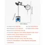 VEVOR Dial Test Indicator with Dual Rod Stand and Storage Case, 0.03 mm Accuracy, 0-25.4mm Range, Fine Adjustable Long Arm, Non-Magnetic Centering Rods for Machine Set-Up, Narrow Area Measurement