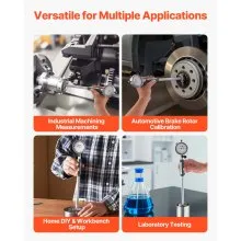VEVOR Dial Test Indicator and Bore Gauge Measuring Tool Set, Dial Indicator 0.001 inch Accuracy, 2-6 inch Bore Range with Rod, Storage Case, Anvils for Industrial Machining Measurements