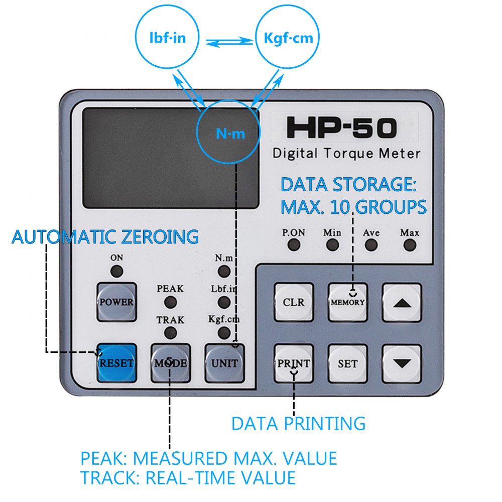 Printable Torquemeter Hios Hp-50 Digital Torque Meter Torsiometer Usb Interface