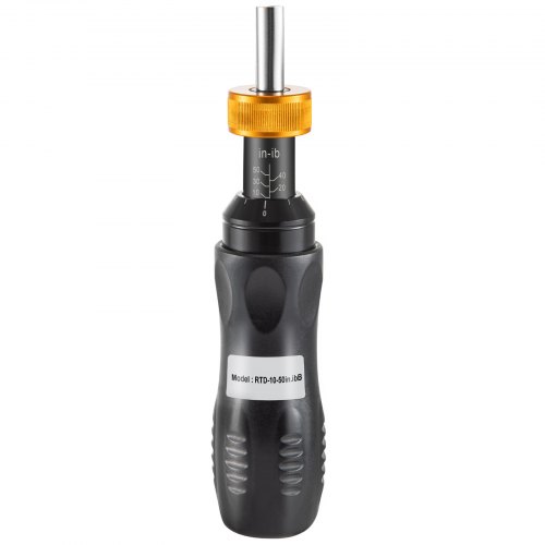 VEVOR Torque Screwdriver, 1/4" Drive Screwdriver Torque Wrench, Torque Screwdriver Electrician 10-50 in/lbs, Torque Range Accurate to ±5%, 5 in-lb Increment Torque Screwdriver with Bits & Case