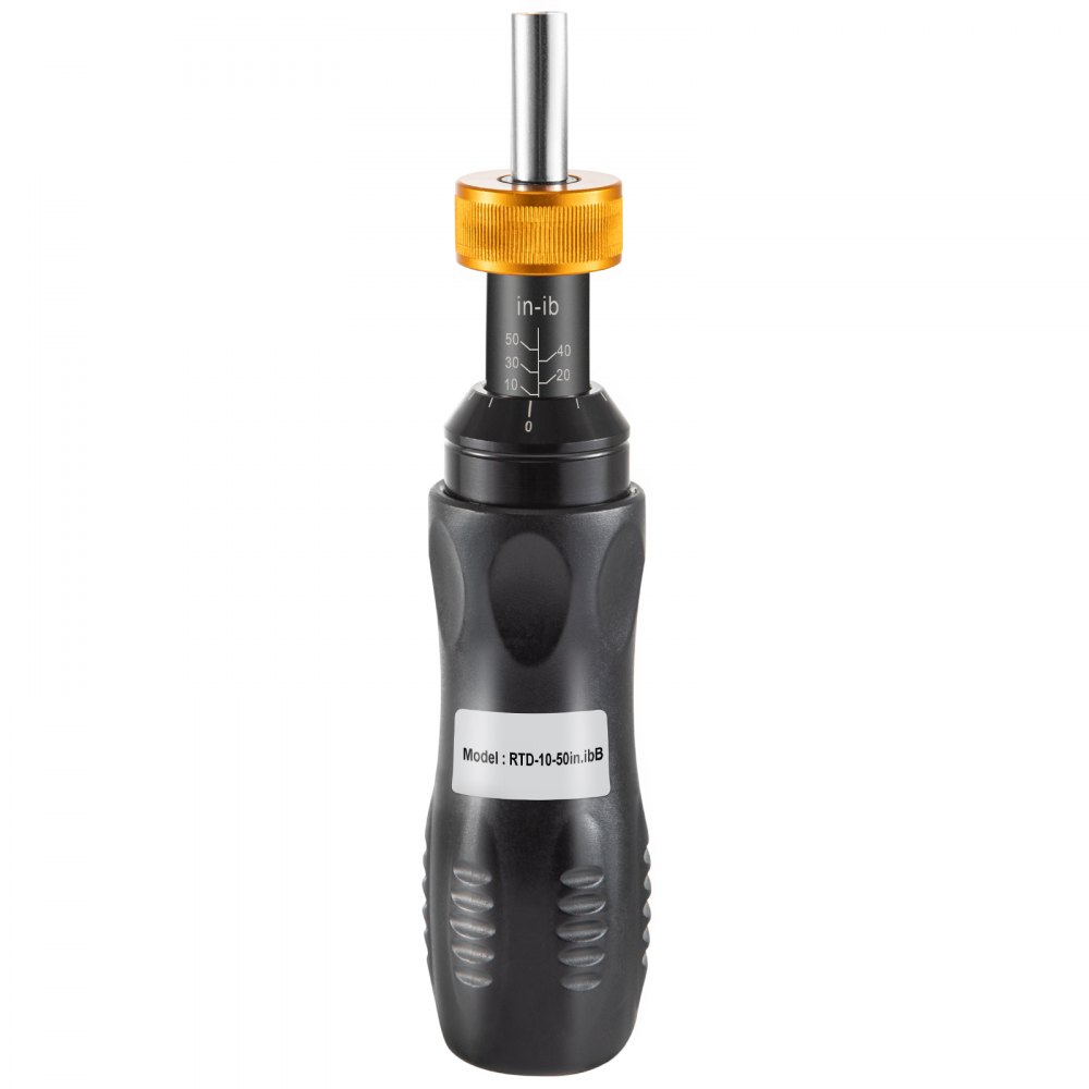 VEVOR 1/4" Drive Torque Screwdriver Wrench Set, 10-50 in-lbs Torque Adjustment Range, Torque Range Accurate to ±5%, 5 in-lb Increment Torque Screwdriver with 18 Bits & Case