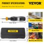 VEVOR Torque Screwdriver, 1/4\" Drive Screwdriver Torque Wrench, Torque Screwdriver Electrician 10-70 in/lbs Torque Range Accurate to ±5%, Adjustable inch Pound Torque Screwdriver with Bits & Case