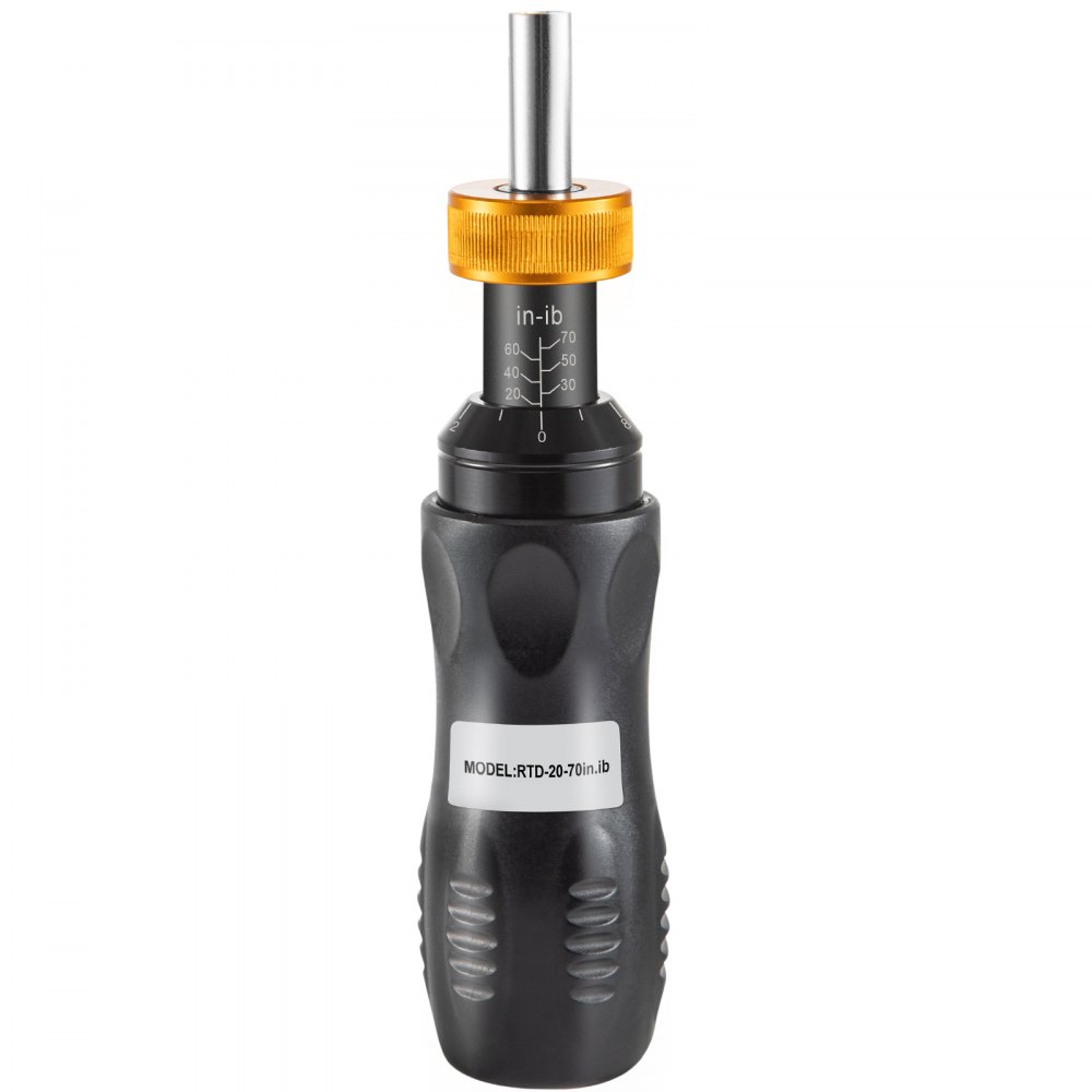VEVOR Torque Screwdriver, 1/4\" Drive Screwdriver Torque Wrench, Torque Screwdriver Electrician 20-70 in/lbs Torque Range Accurate to ±5%, Adjustable inch Pound Torque Screwdriver with Bits & Case