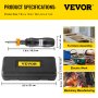 VEVOR Torque Screwdriver, 1/4" Drive Screwdriver Torque Wrench, Torque Screwdriver Electrician 5-40 in/lbs Torque Range Accurate to ±5%, Adjustable inch Pound Torque Screwdriver with Bits & Case
