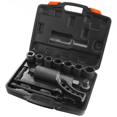 VEVOR Torque Multiplier, 1 Inch Drive Lug Nut Wrench/Multiplier Heavy Duty Torque Multiplier Wrench Set, 1:64 6,800N.m Lug Nut Remover, Includes 8 Sockets (24-38mm) and Storage Case