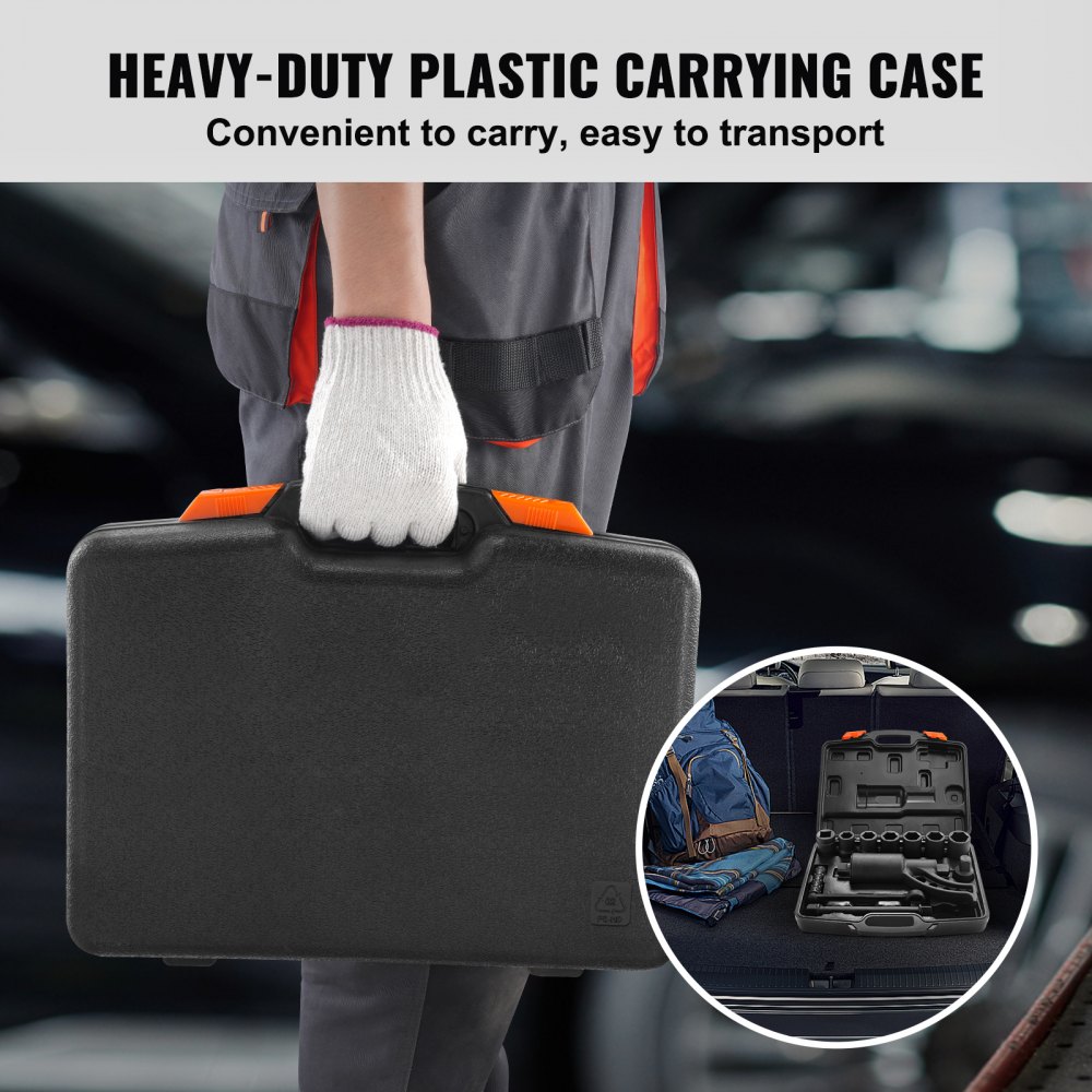 heavy-duty plastic case for VEVOR torque multiplier, easy to carry, convenient for transport.