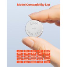 40 Pcs LR44 Button Cell Battery AG13 A76 357 L1154 SR44 CR44 1.5V Coin Cell