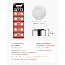 40 Pcs LR44 Button Cell Battery AG13 A76 357 L1154 SR44 CR44 1.5V Coin Cell