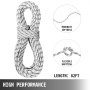 Durable Static Rope10.5mm 50m Robust Nylon Rope White With Black