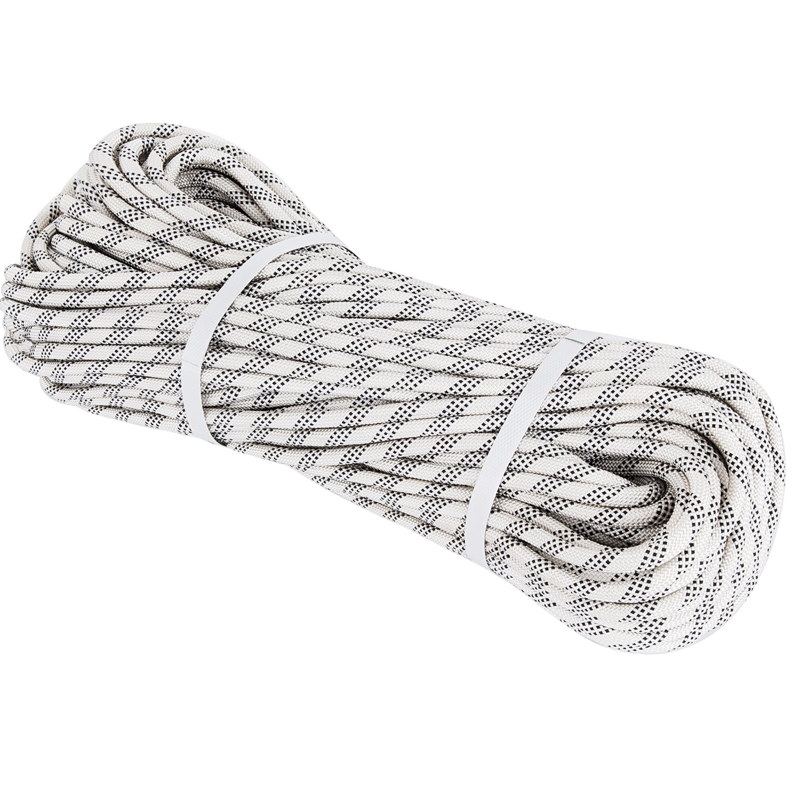 Durable Static Rope10.5mm 50m Robust Nylon Rope White With Black