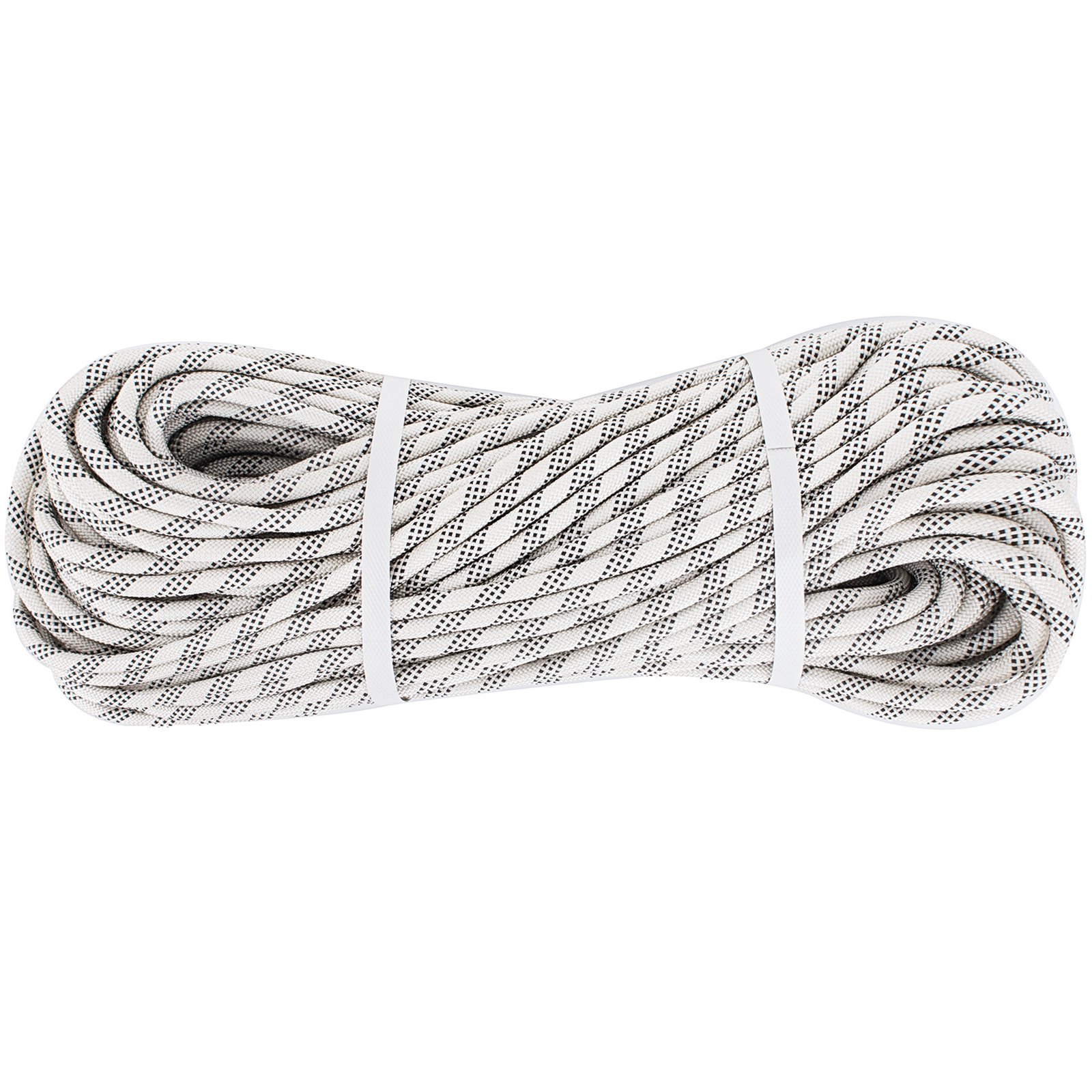 Durable Static Rope10.5mm 50m Robust Nylon Rope White With Black