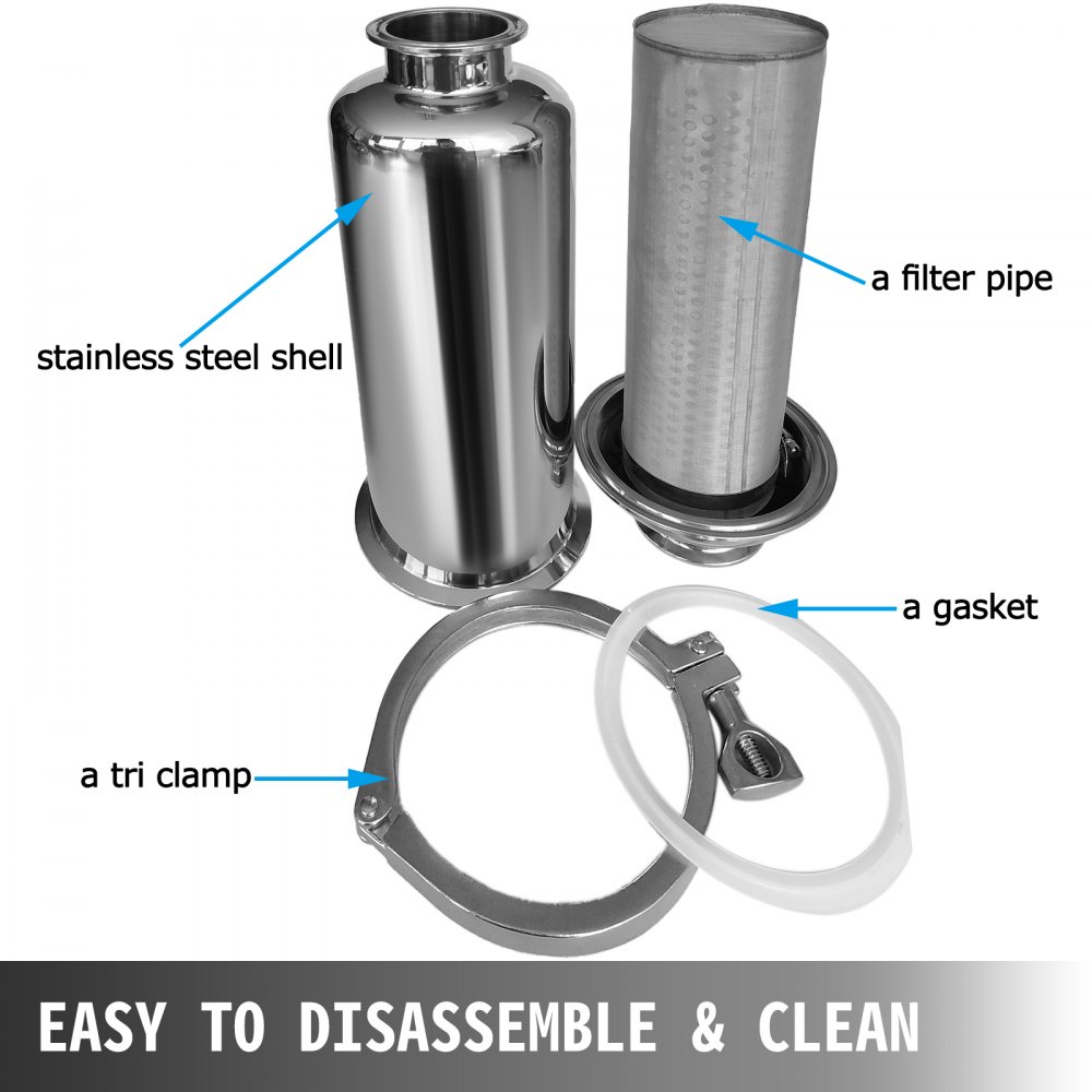 Inline Strainersanitary Filterss304 Tri Clampinline Sanitary Beerfilter