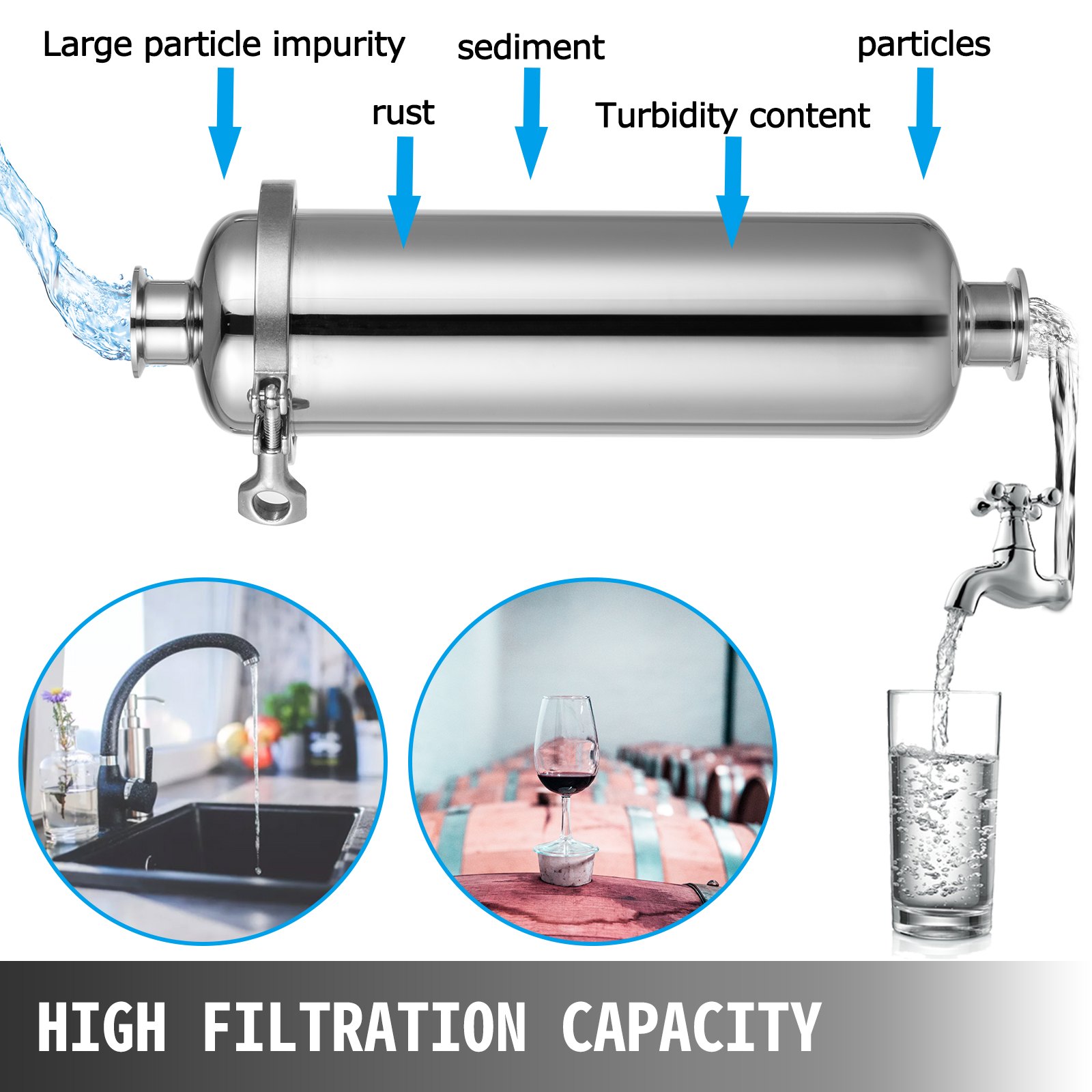 Inline Strainersanitary Filterss304 Tri Clampinline Sanitary Beerfilter
