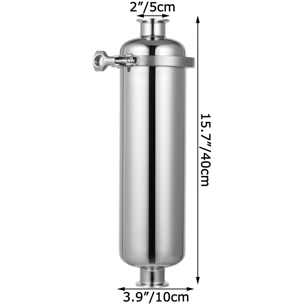 100 mesh Stainless Steel Sanitary Strainer 2'' Filter Straight Type quick ship