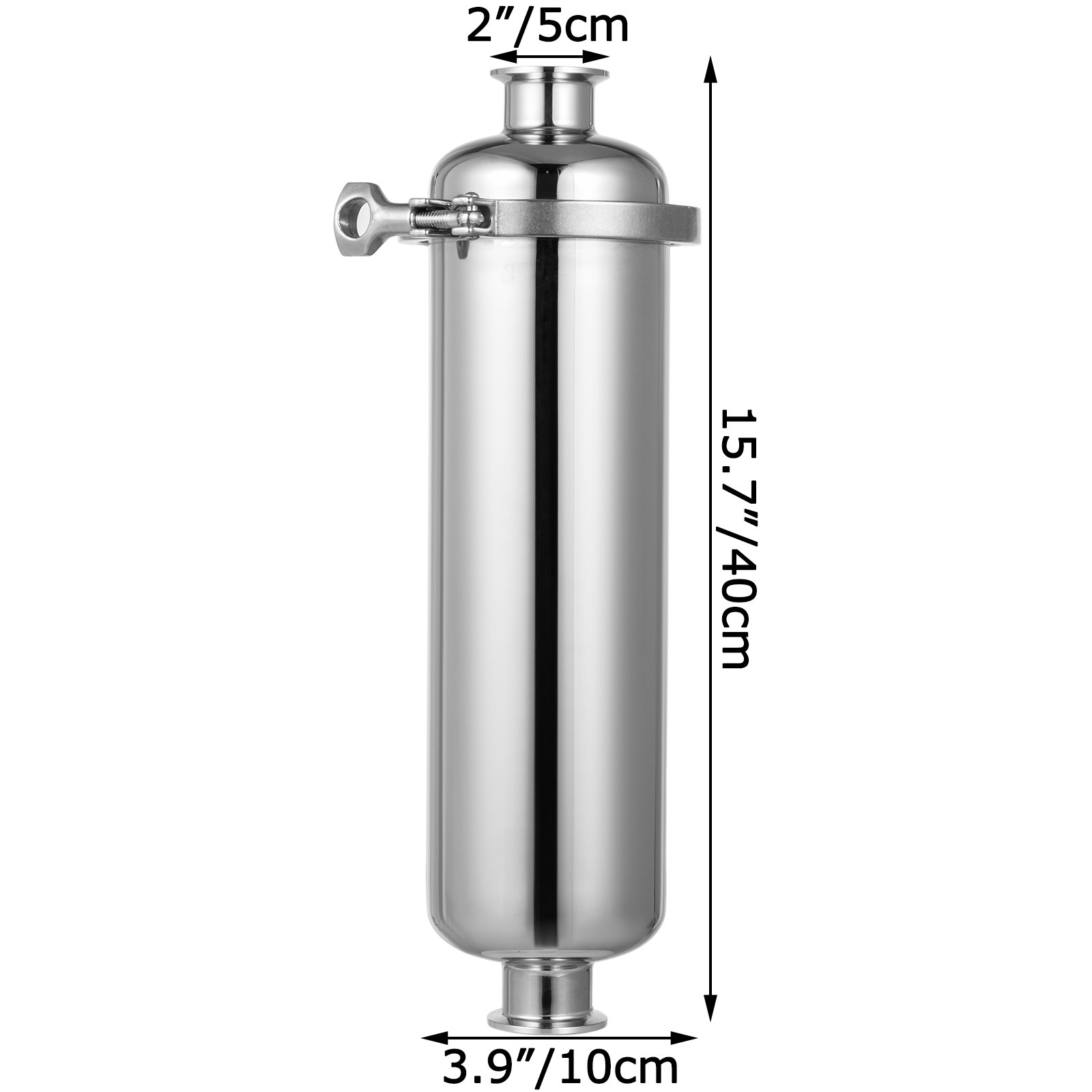 100 mesh Stainless Steel Sanitary Strainer 2'' Filter Straight Type quick ship