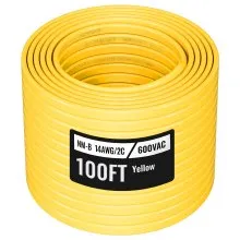 NM-B Wire 14AWG/2C Copper Core Cable 100 ft Electrical Wire with Ground