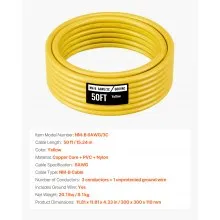 NM-B Wire 6AWG/3C Copper Core Cable 50 ft Electrical Wire with Ground