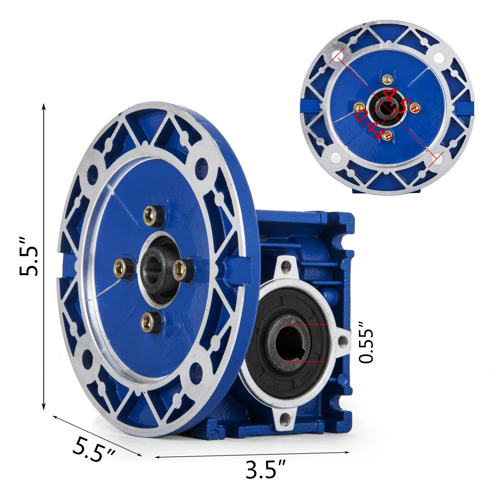 NMRV030 Worm Gear Ratio 15:1 63C Speed Reducer Gearbox 0.38HP Hot Unit Durable