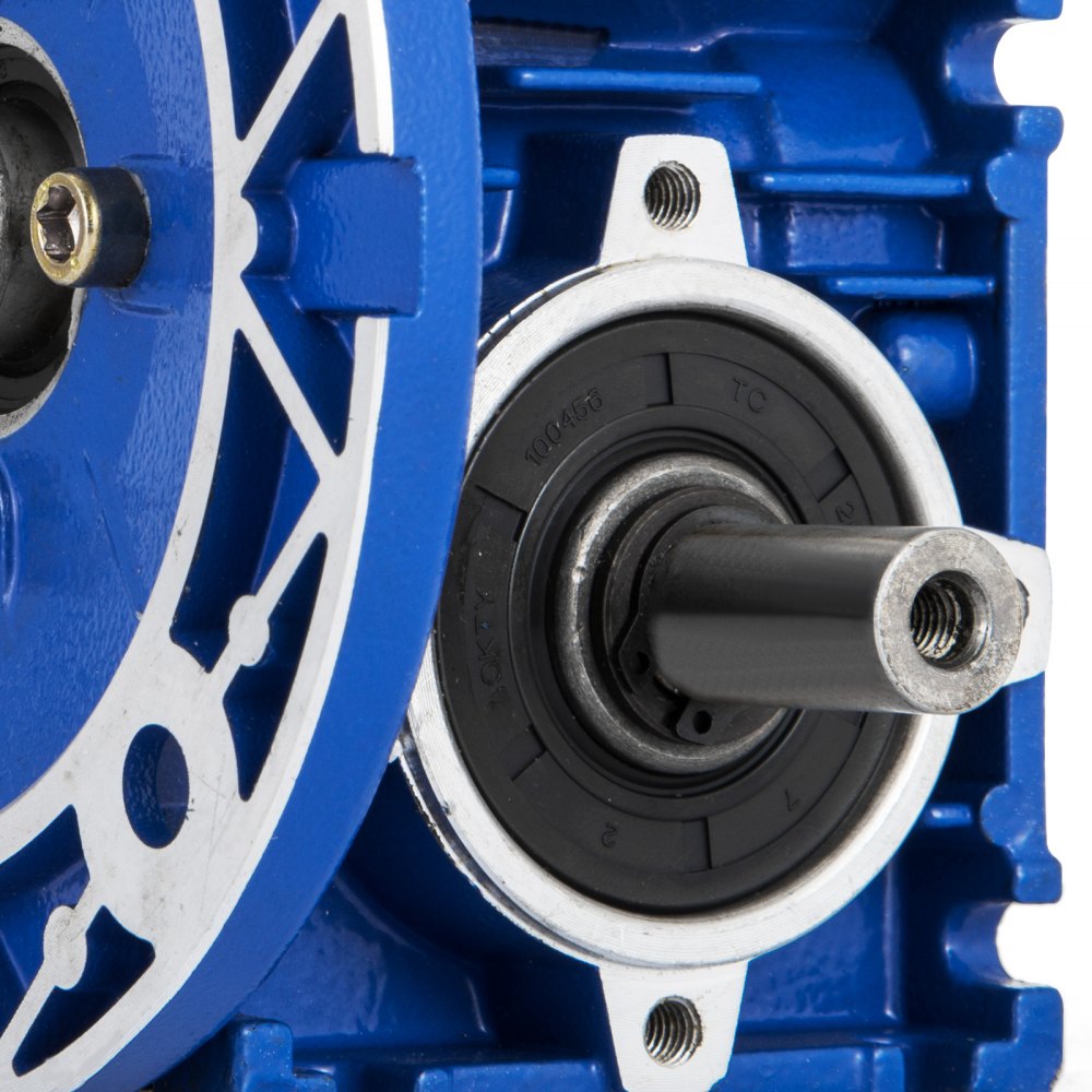 Worm Gear 15:1 63C Speed Reducer Gearbox Dual Output Shaft NMRV030 Aluminum New