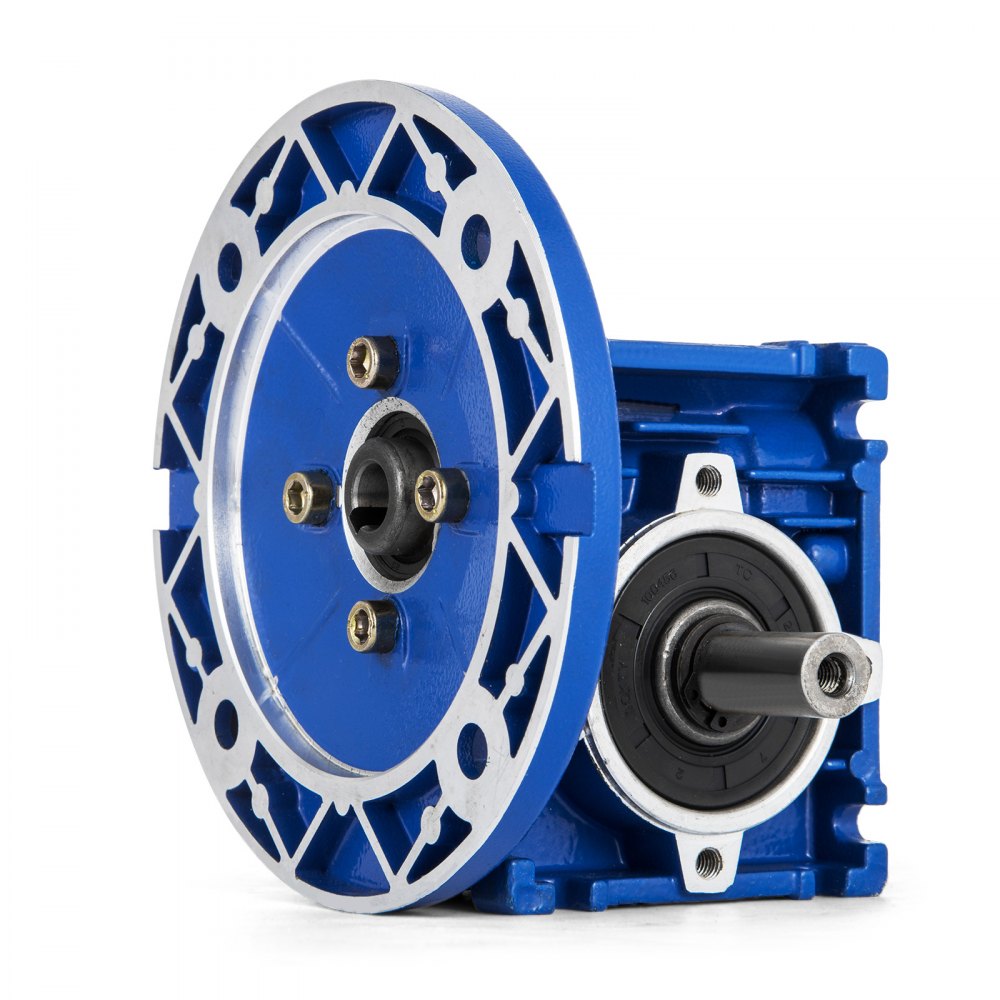 Worm Gear 15:1 63C Speed Reducer Gearbox Dual Output Shaft NMRV030 Aluminum New