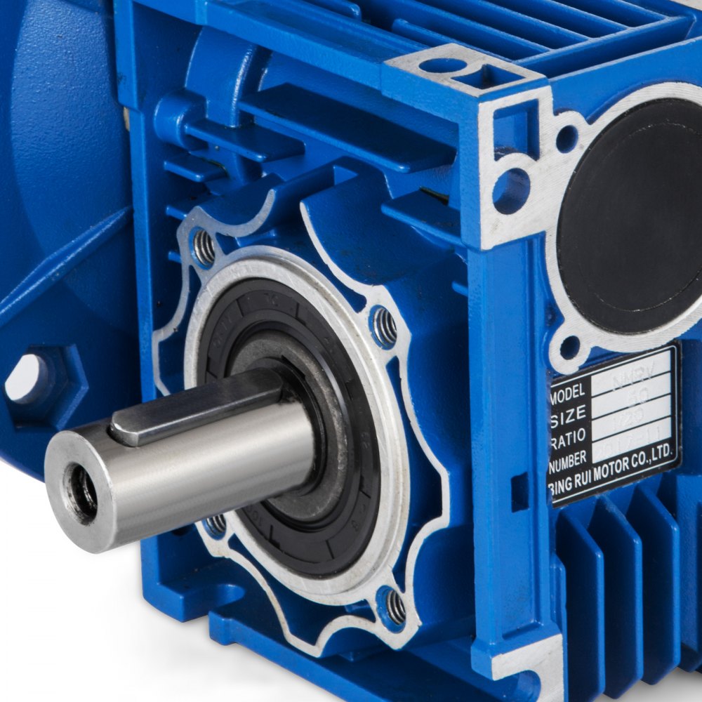 1Set NMRV050 Worm Gear 20:1 80C Speed Reducer Gearbox Dual Output Shaft Aluminum