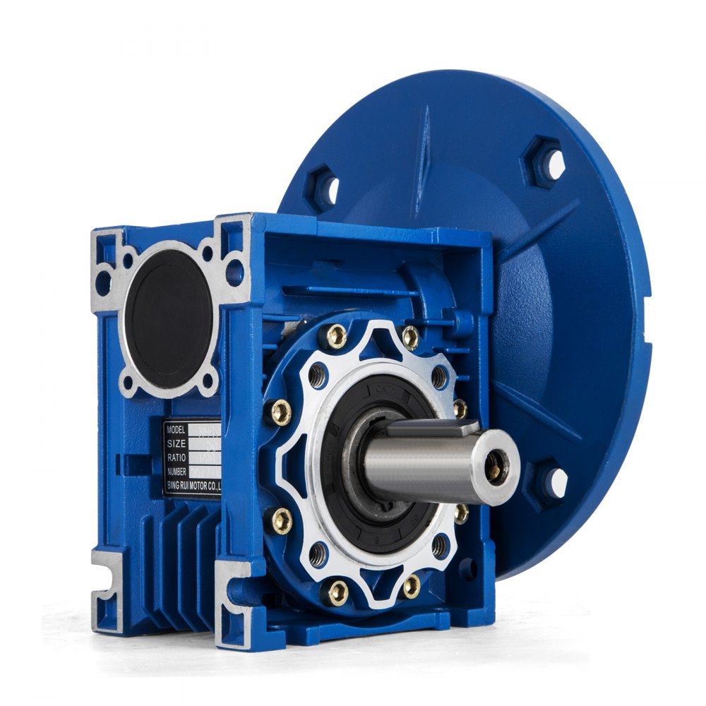 1Set NMRV050 Worm Gear 20:1 80C Speed Reducer Gearbox Dual Output Shaft Aluminum